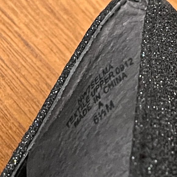 Nine West 6.5 Selma Black Sparkle Platform Heel Pumps Barely Worn!! - Picture 11 of 11